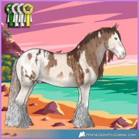 Horse Color:Cremello Dun Splash Blanket Brindle  and Liver Red Dun Splash Blanket Brindle 