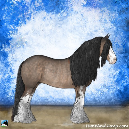Horse Color:Brown Dun Sabino Rabicano 