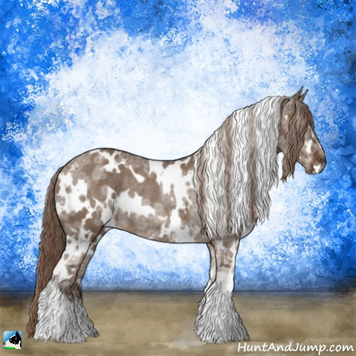 Horse Color:White Spotted Liver Red Dun Ice Rabicano 