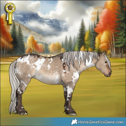 Horse Color:White Spotted Silver Brown Dun 