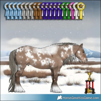 Horse Color:White Spotted Liver Red Dun Mushroom 