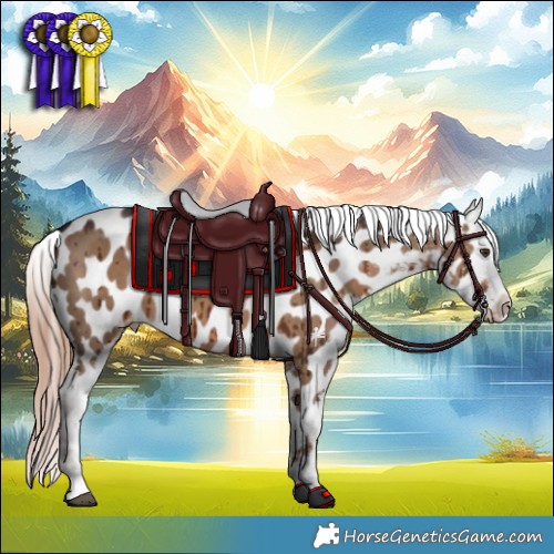 Horse Color:Liver Red Dun Appaloosa Brindle 