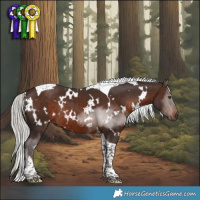 Horse Color:White Spotted Silver Brown Tobiano Rabicano