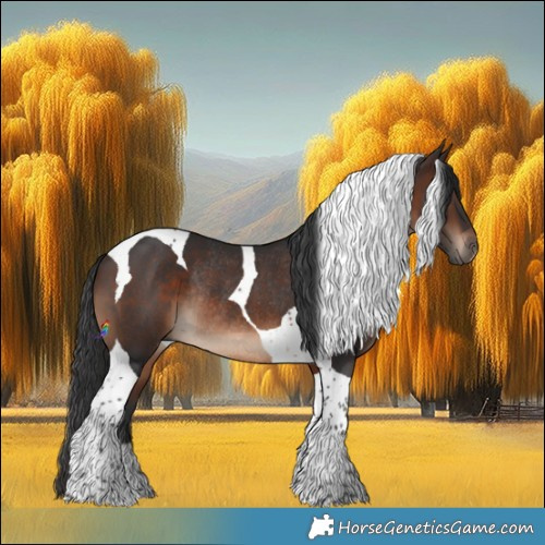 Horse Color:Brown Tobiano Rabicano 