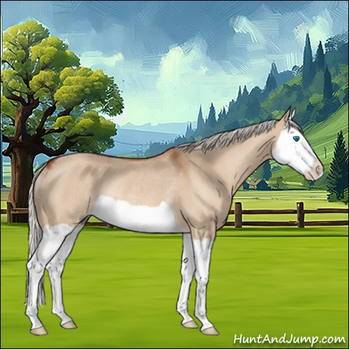 Horse Color:Silver Bay Dun Splash Rabicano