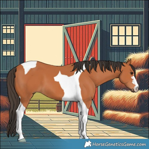 Horse Color:Bay Tobiano 