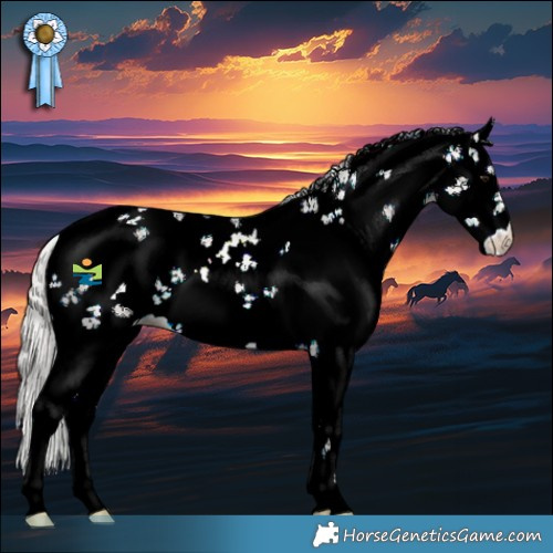 Horse Color:Silver Brown Sabino 