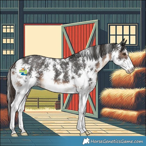 Horse Color:Liver Chestnut Sabino Appaloosa 