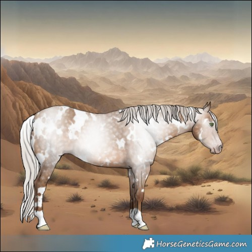 Horse Color:Gray White Spotted Silver Sable Champagne 