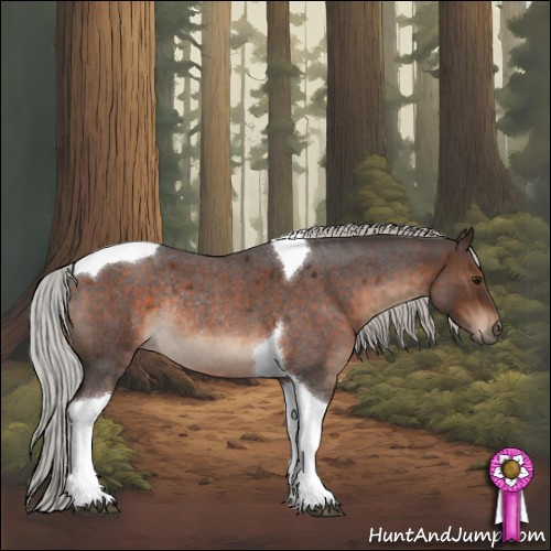 Horse Color:Silver Brown Roan Tobiano Rabicano 