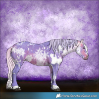 Horse Color:Watercolor White Spotted Silver Bay Ice 