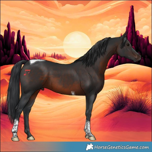 Horse Color:Brown Tobiano 