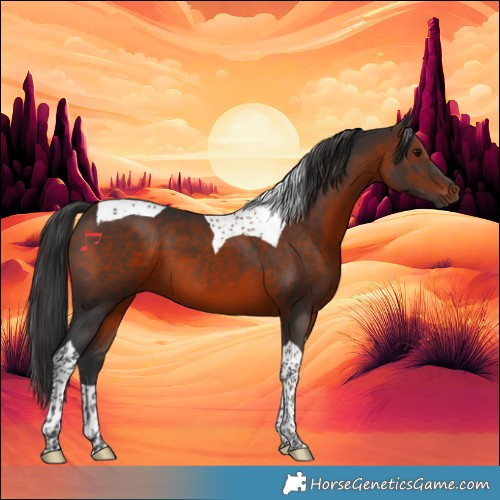 Horse Color:Brown Tobiano 
