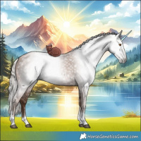 Horse Color:Gray Silver Black Pearl Tobiano