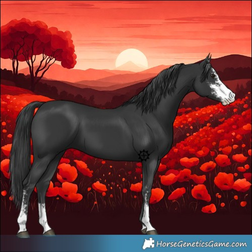 Horse Color:Black Sabino 