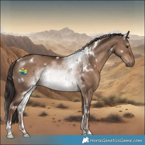 Horse Color:White Spotted Liver Red Dun 