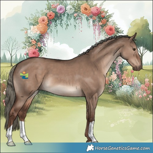 Horse Color:Liver Red Dun Mushroom 