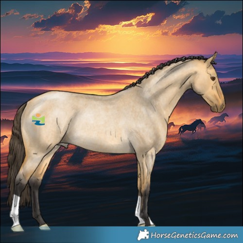 Horse Color:Buckskin Roan Dun Rabicano 
