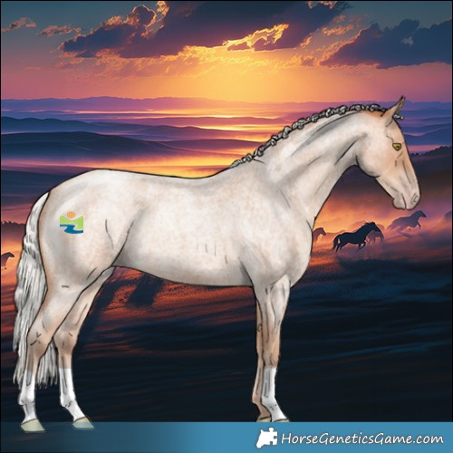 Horse Color:Silver Sable Champagne Roan 