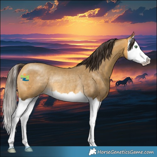 Horse Color:Sable Cream Champagne Splash Rabicano 