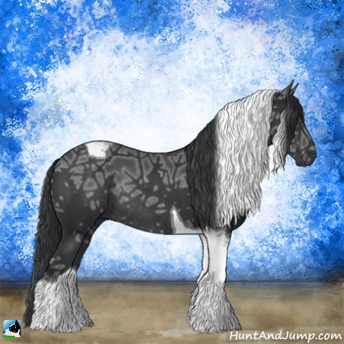 Horse Color:Black Ice Tobiano Rabicano 