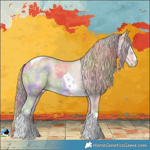 Horse Color:Nacre Perlino Ice Sabino Tobiano Rabicano 