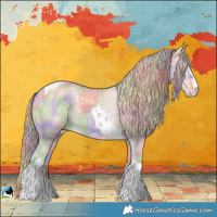 Horse Color:Nacre Perlino Ice Sabino Tobiano Rabicano