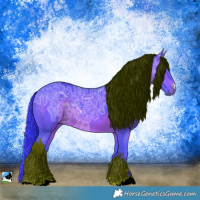 Horse Color:Watercolor Brown Ice Rabicano