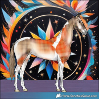 Horse Color:Plaid  Liver Red Onyx Tobiano 
