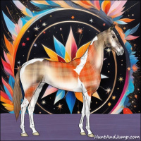 Horse Color:Plaid  Liver Red Onyx Tobiano 