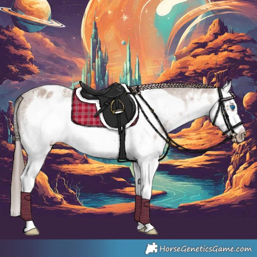 Horse Color:White Spotted Classic Champagne Splash Frame Appaloosa 