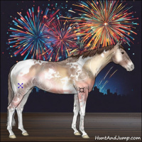 Horse Color:Red Onyx Ice Tobiano 