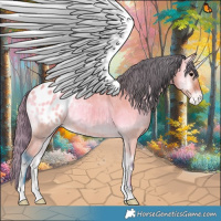 Horse Color:Watercolor Bay Onyx Appaloosa Brindle