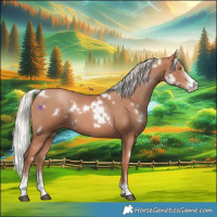 Horse Color:White Spotted Chocolate Silver Black Pearl Sabino 