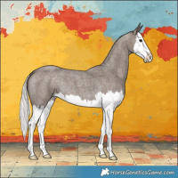 Horse Color:Silver Blue Roan Splash