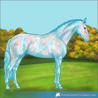 Horse Color:Nacre Thunderstruck White Spotted Palomino Ice Dun Tobiano 