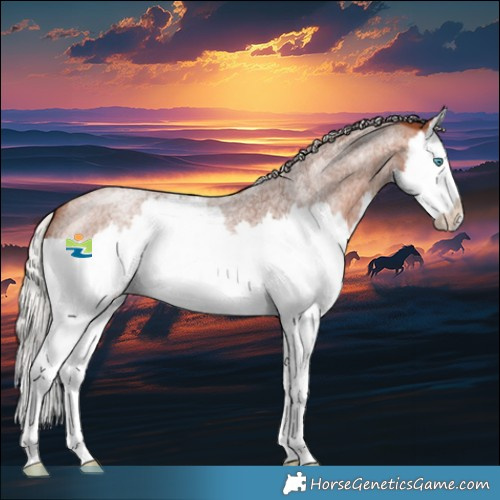 Horse Color:Silver Bay Roan Splash 
