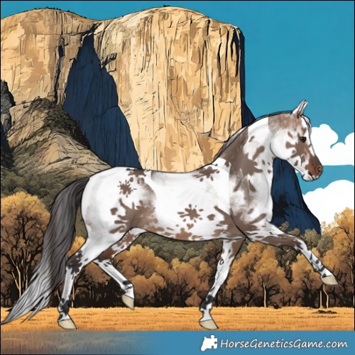 Horse Color:White Spotted Bay Dun Splash Tobiano Rabicano 