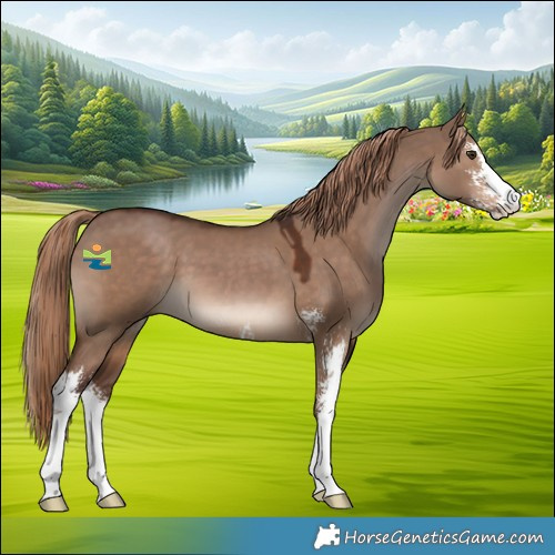 Horse Color:Liver Red Dun Sabino 