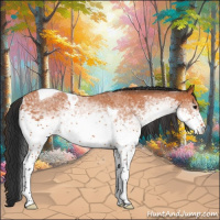 Horse Color:White Spotted Bay Tobiano 