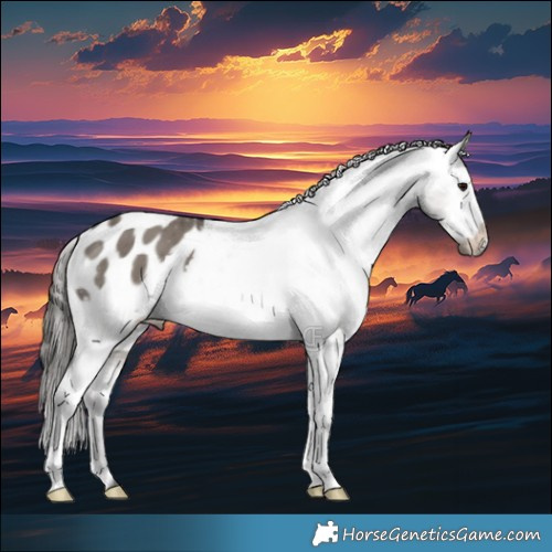 Horse Color:Grullo Appaloosa Brindle 