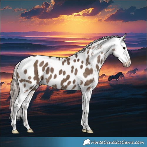 Horse Color:Liver Red Dun Appaloosa Brindle 