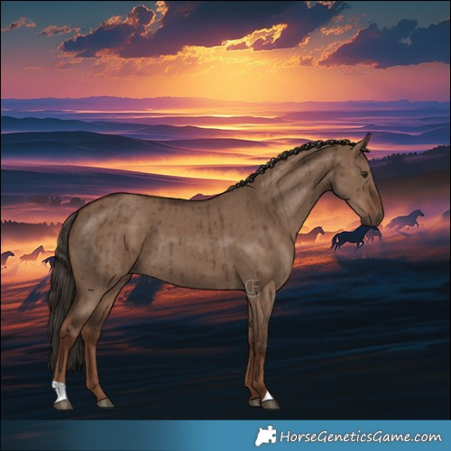 Horse Color:Liver Red Dun Brindle 