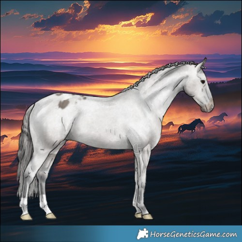 Horse Color:Grullo Appaloosa Brindle 