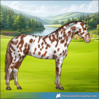 Horse Color:Chestnut Appaloosa Rabicano 