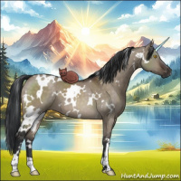 Horse Color:White Spotted Brown Dun