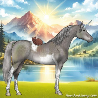 Horse Color:Platinum Silver Brown Dun Tobiano 