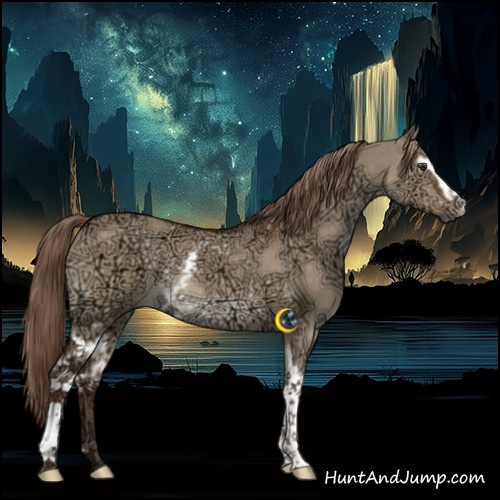 Horse Color:White Spotted Liver Red Dun Ice 