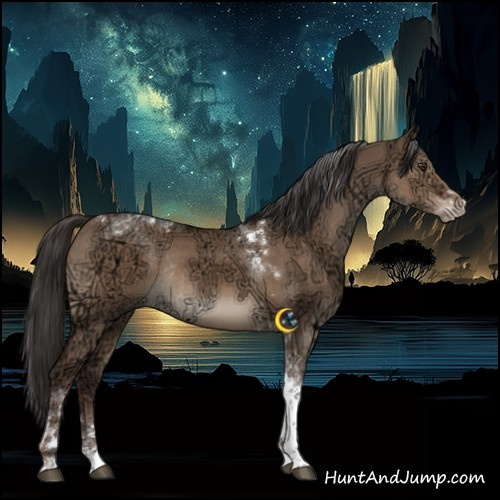Horse Color:Liver Red Dun Ice Tobiano Rabicano 