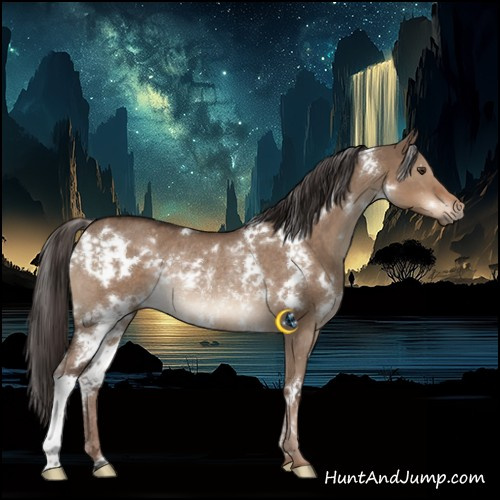 Horse Color:White Spotted Liver Red Dun Rabicano 